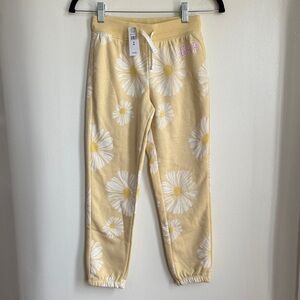 GAP Yellow Floral Kids Sweatpants